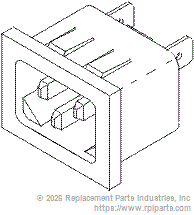 RPI RPR290 Snap-In Ac Receptacle