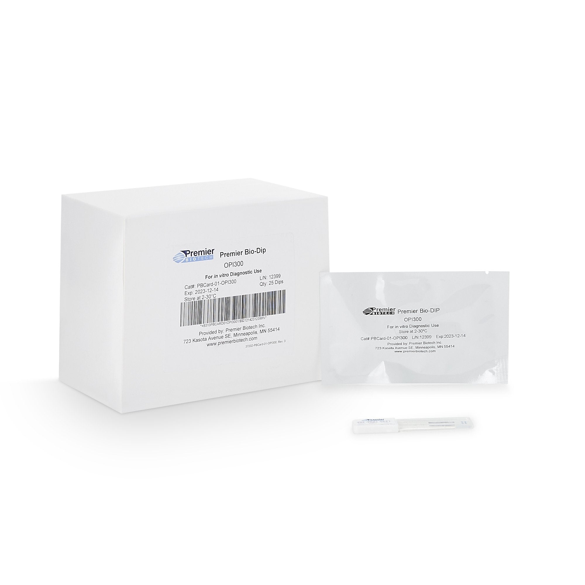 Premier Biotech Premier Bio-Dip Single Drug (Opiates) Drugs of Abuse Test (25/CS)