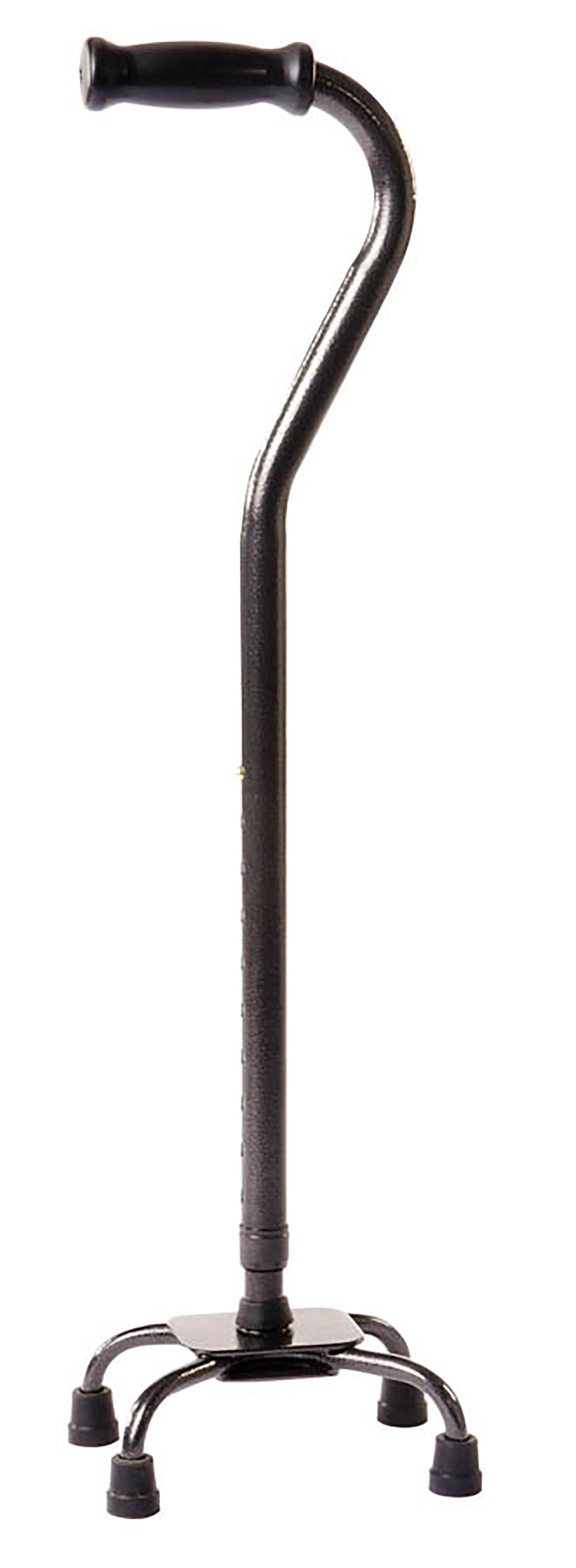 Carex Heavy Duty Small Base Xtra Quad Cane, Black (Each)