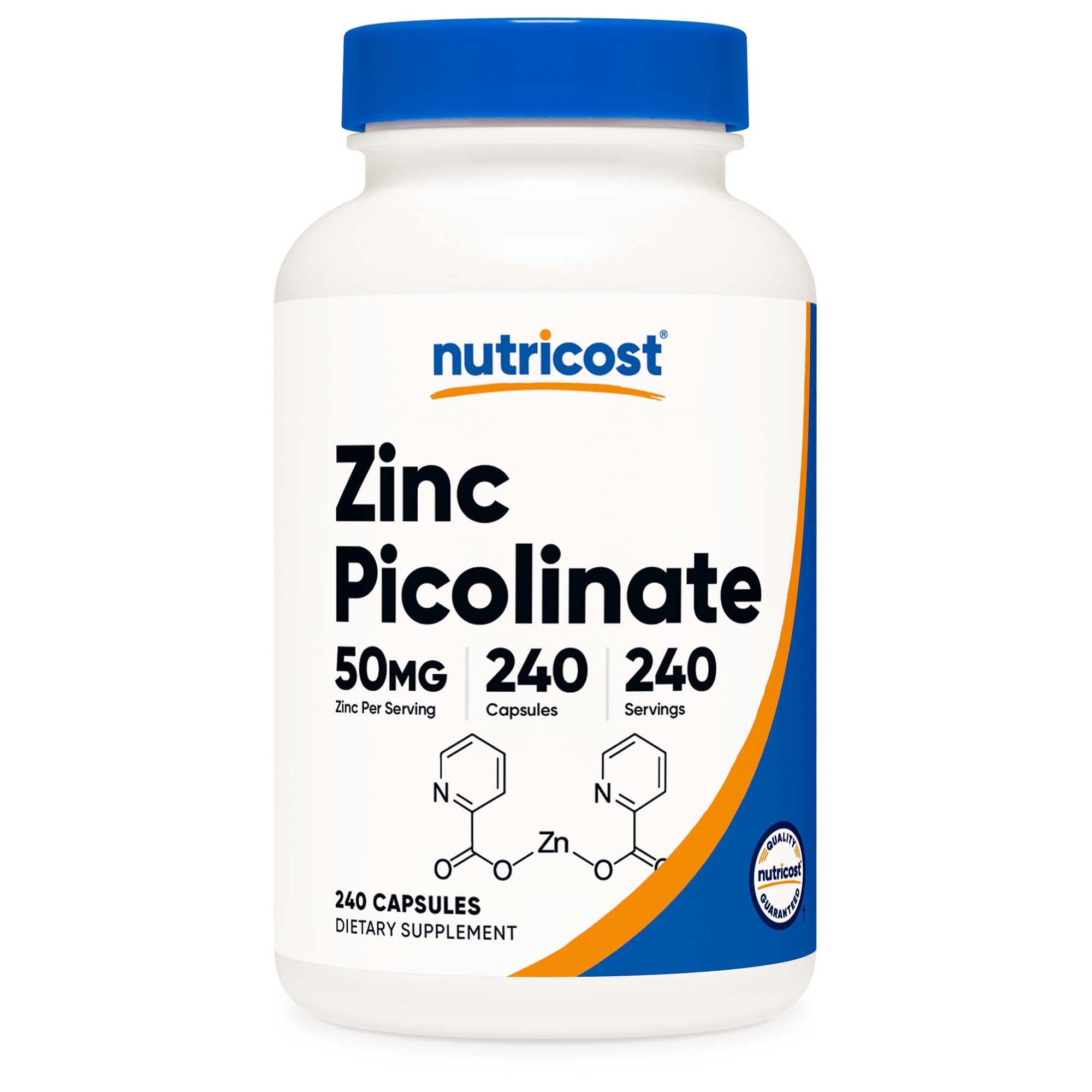 Nutricost Dietary Supplement nutricost Zinc Picolinate 50 mg Strength Capsule 240 Per Bottle (12/CS)