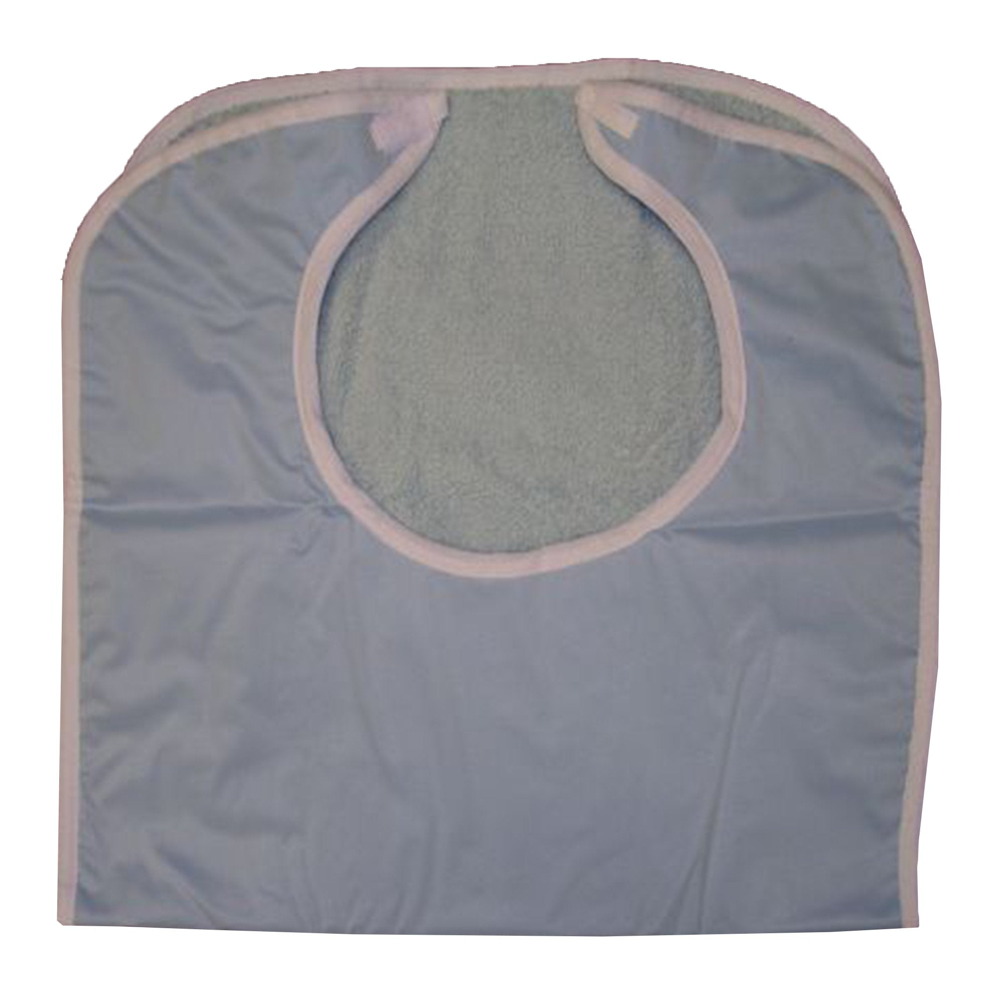 Lew Jan Textile Bib Hook and Loop Closure Reusable Terry Cloth / Vinyl Blue (12/DZ)