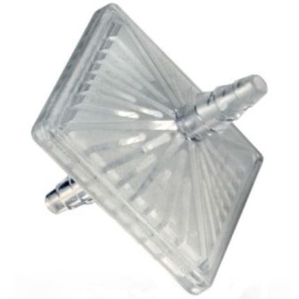 Allied Healthcare Disposable Hydrophobic/Bacteria Filter - 1/4" hose barb x 1/4" hose barb