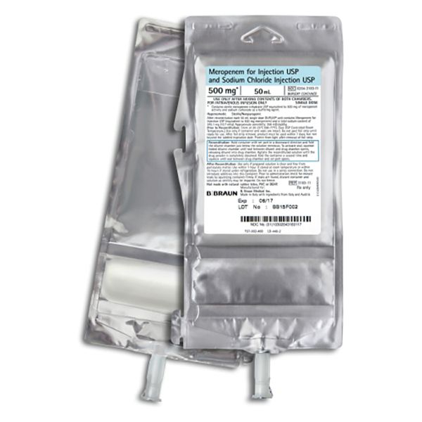 B. Braun Meropenem Duplex Container for Injection USP and Sodium Chloride Injection