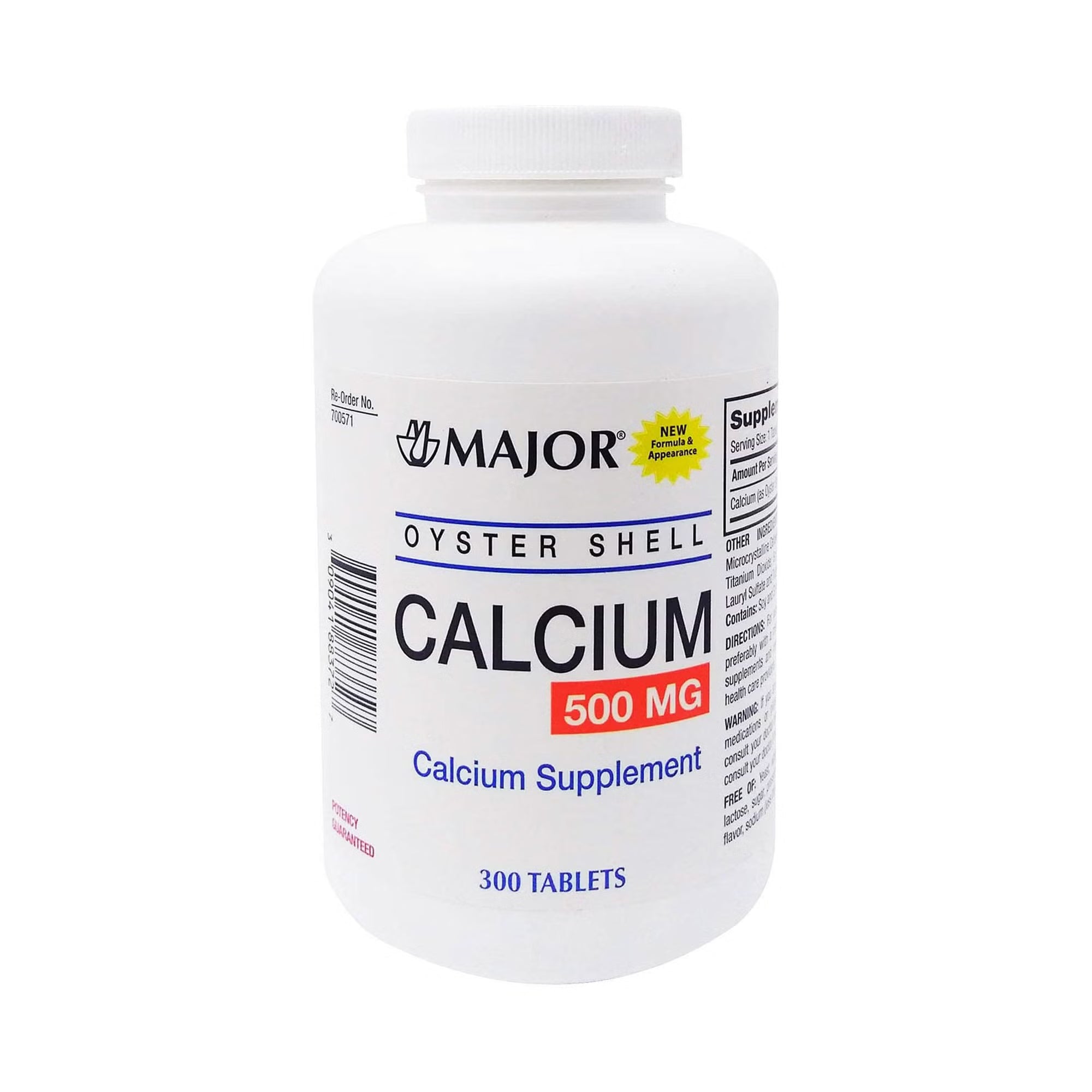Major Oyster Shell Calcium Joint Health Supplement (Bottle of 300)