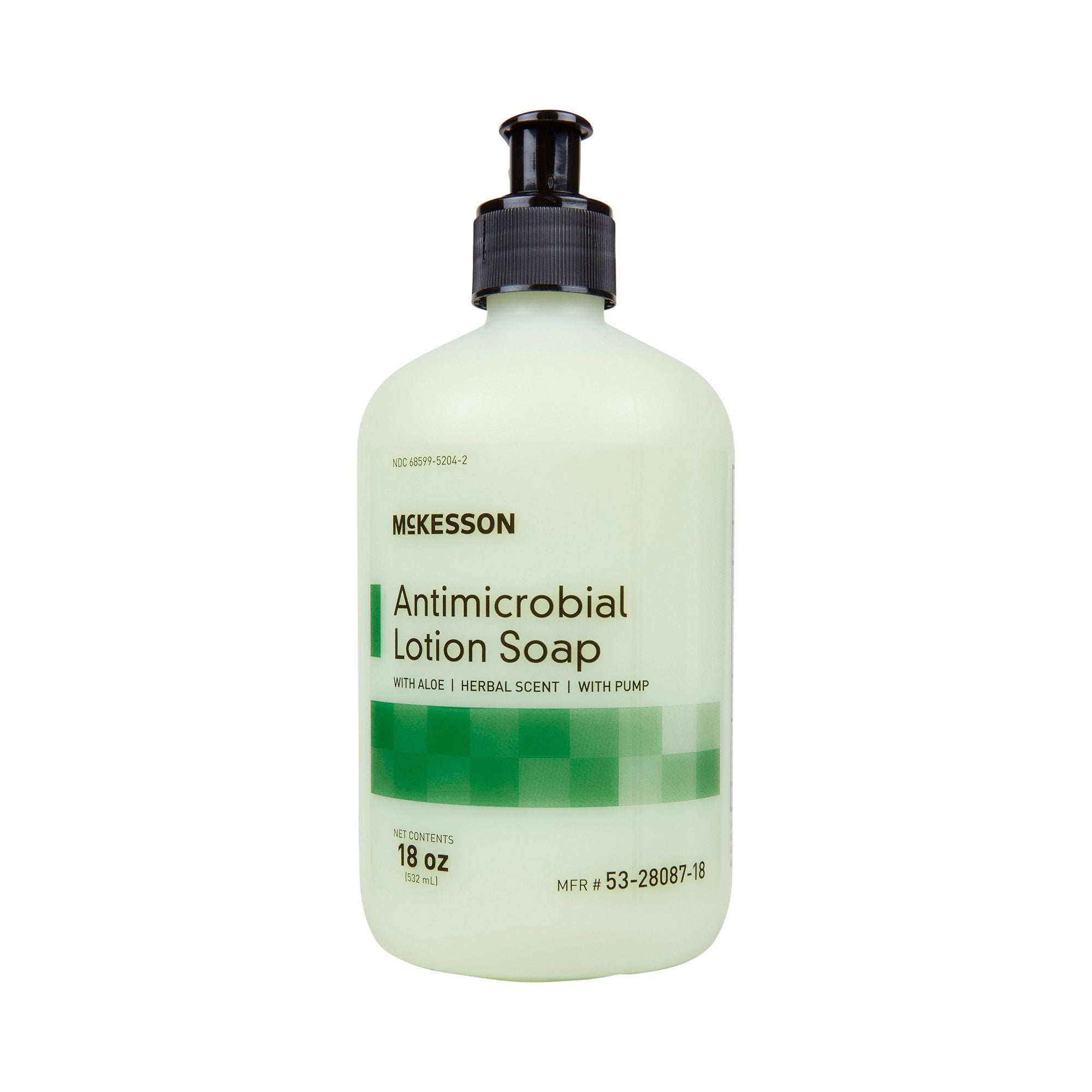 McKesson Brand McKesson Antimicrobial Lotion Soap, Herbal Scent, 18-ounce Pump Bottle (12/CS)