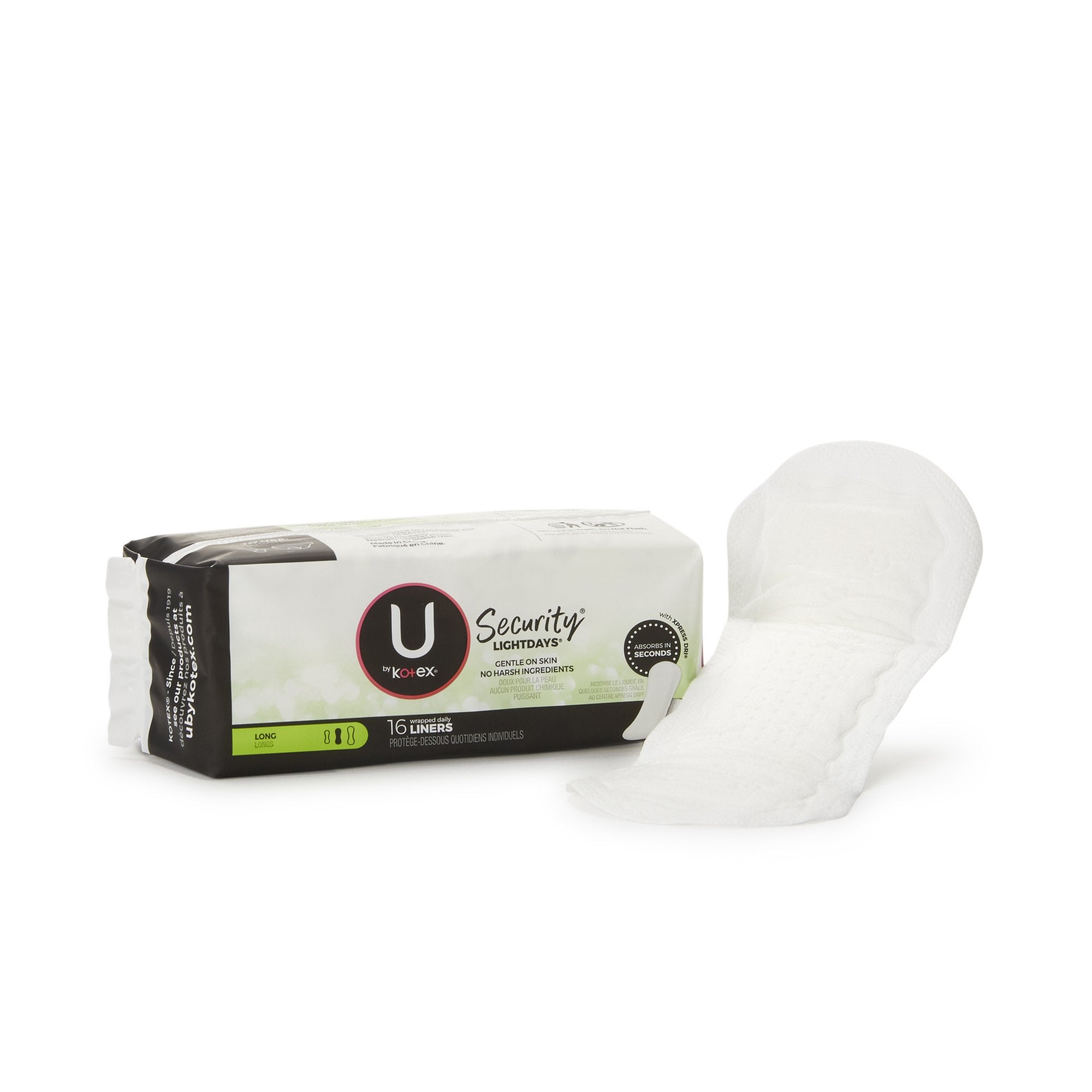 Kimberly Clark U by Kotex Security Lightdays Wrapped Liners (12/CS)