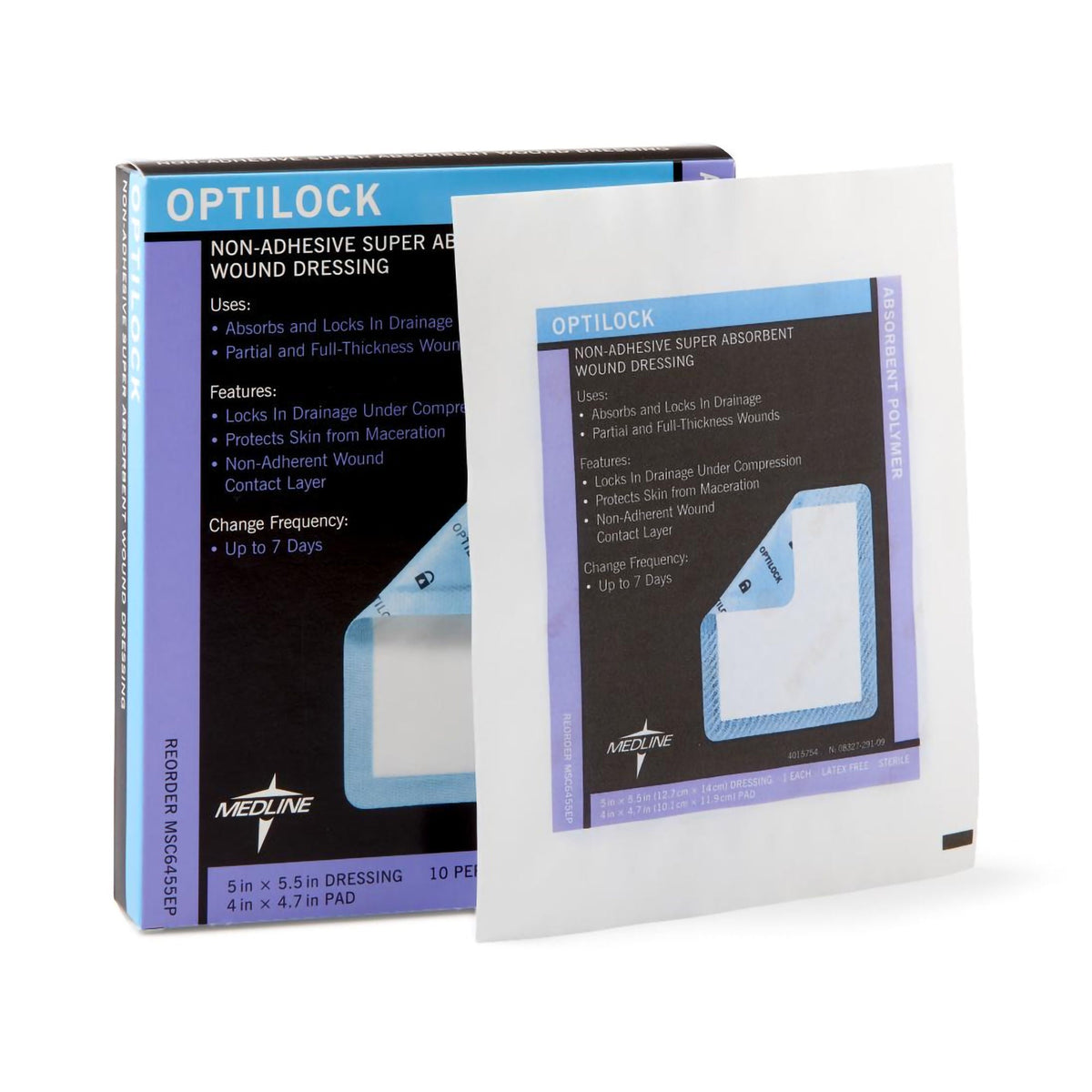 Optilock Nonadhesive Dressing, 5 x 5½ Inch (Case of 100)