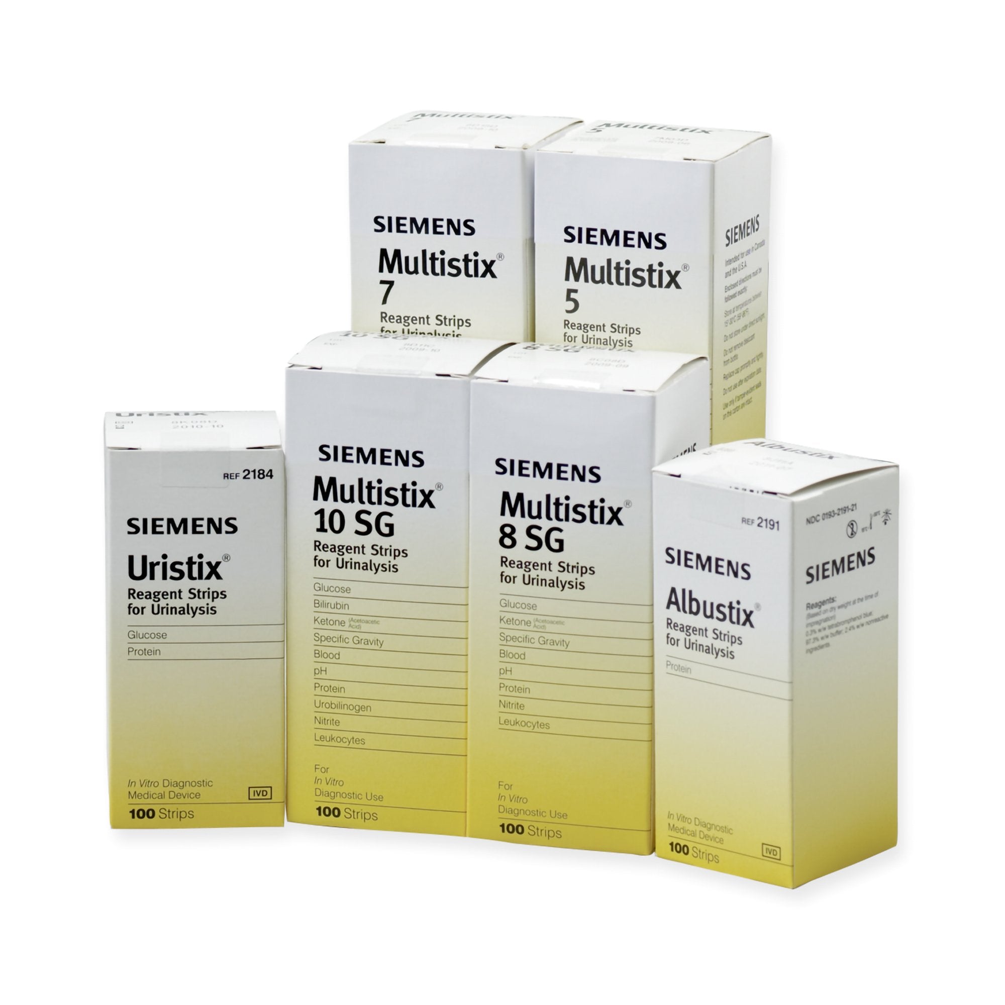 Uristix 4 Urinalysis Reagent for Glucose, Leucocytes, Nitrite and Protein tests (Case of 12)