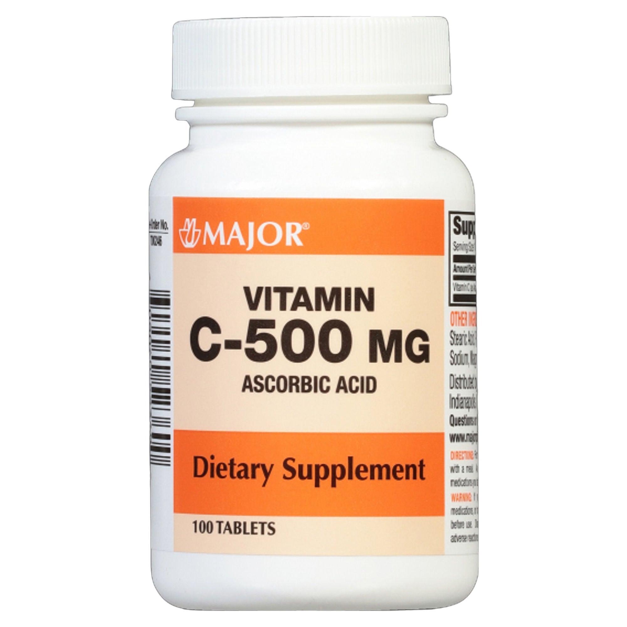 Vitamin C Supplement Ascorbic Acid 500 mg Strength Tablet 100 per Bottle