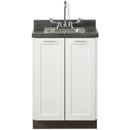 Clinton Fashion Finish 24" Base Cabinet with 2 Doors  Arctic White