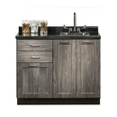 Clinton Fashion Finish 42" Base Cabinet with 3 Doors and 2 Drawers  Metropolis Gray