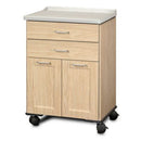 Clinton Fashion Finish Molded Top Mobile Treatment Cabinet with 2 Doors and 2 Drawers  Sunlight Oak