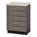 Clinton Fashion Finish Molded Top Treatment Cabinet with 5 Drawers  Metropolis Gray