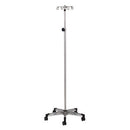 Clinton IV Pole  5 Leg, SS, 4 Hooks