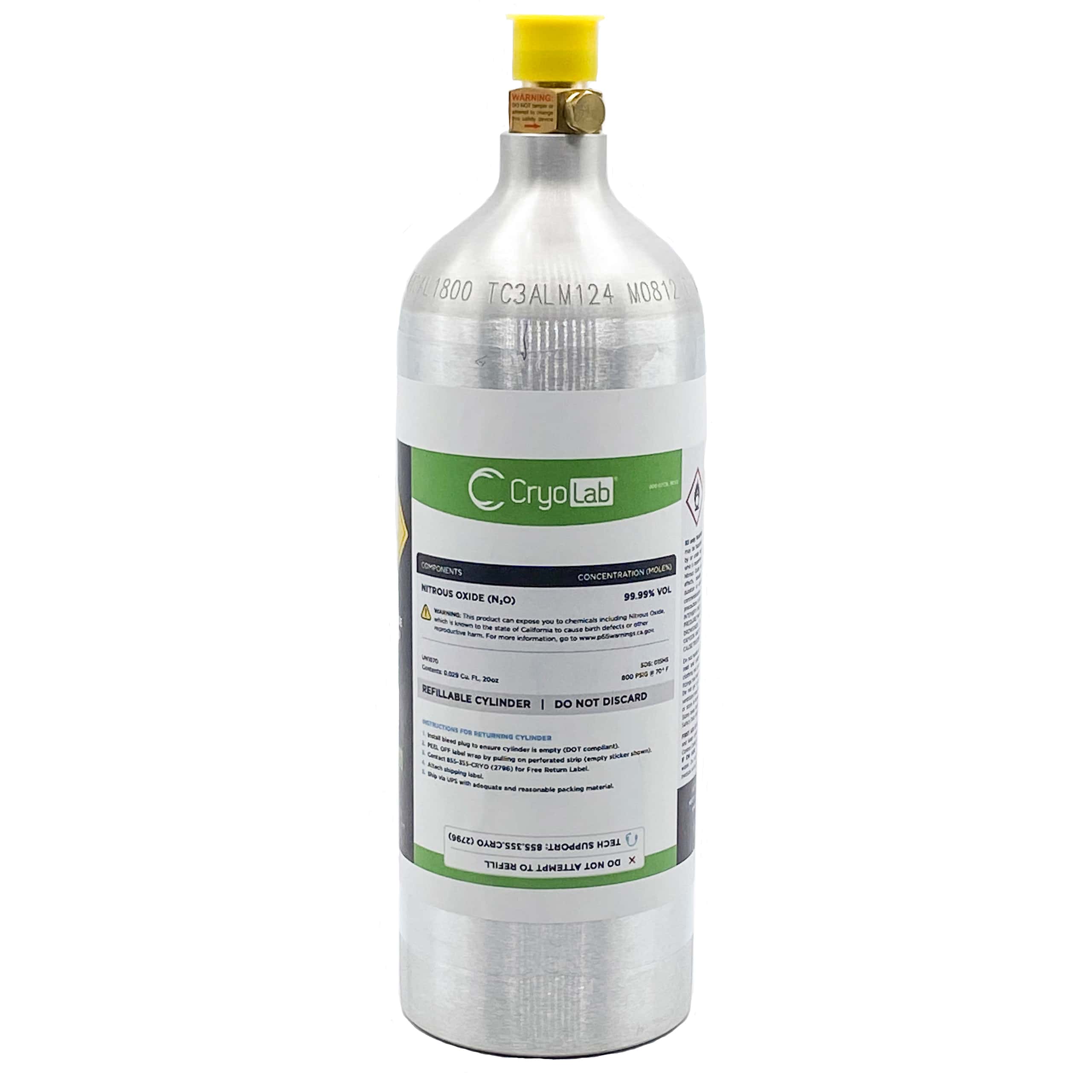 CryoConcepts Replacement N2O Cylinder
