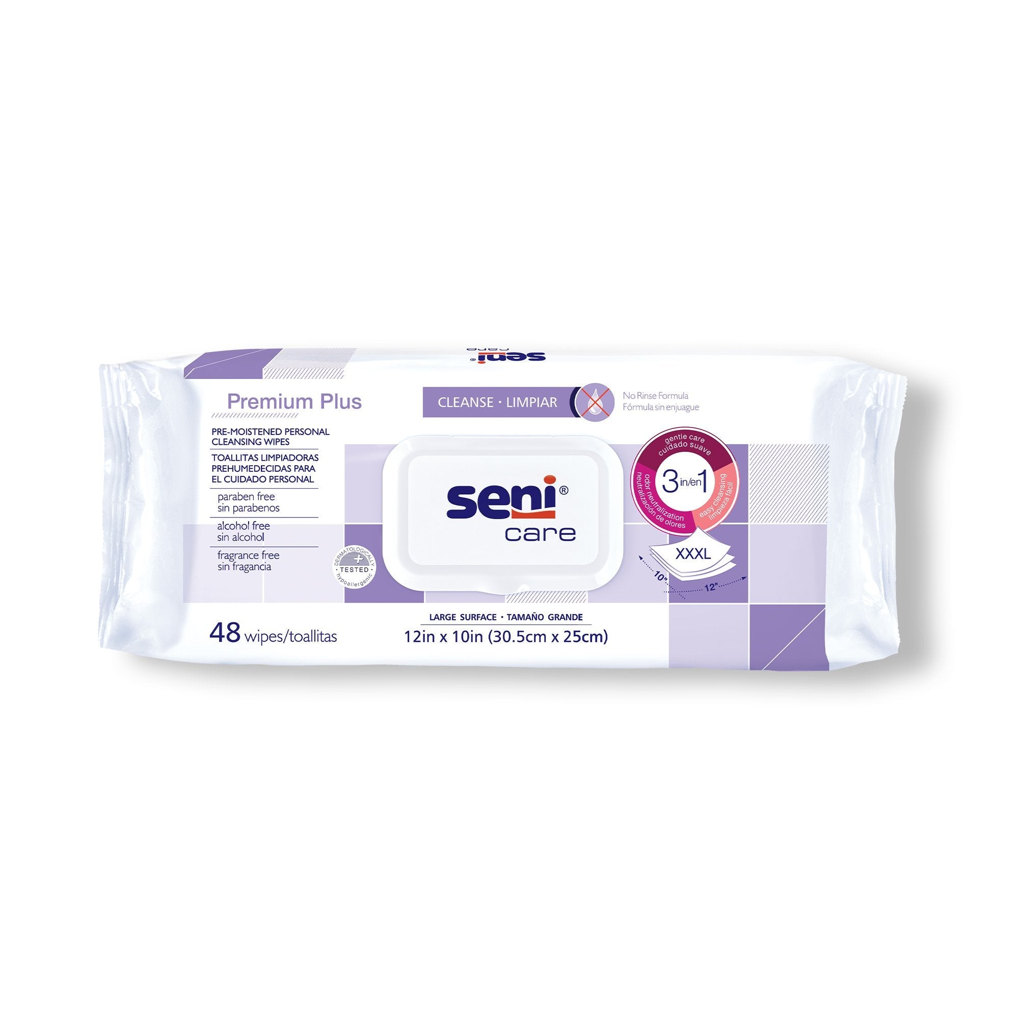 TZMO USA Inc Seni Care Premium Plus Personal Cleansing Wipes (576/CS)