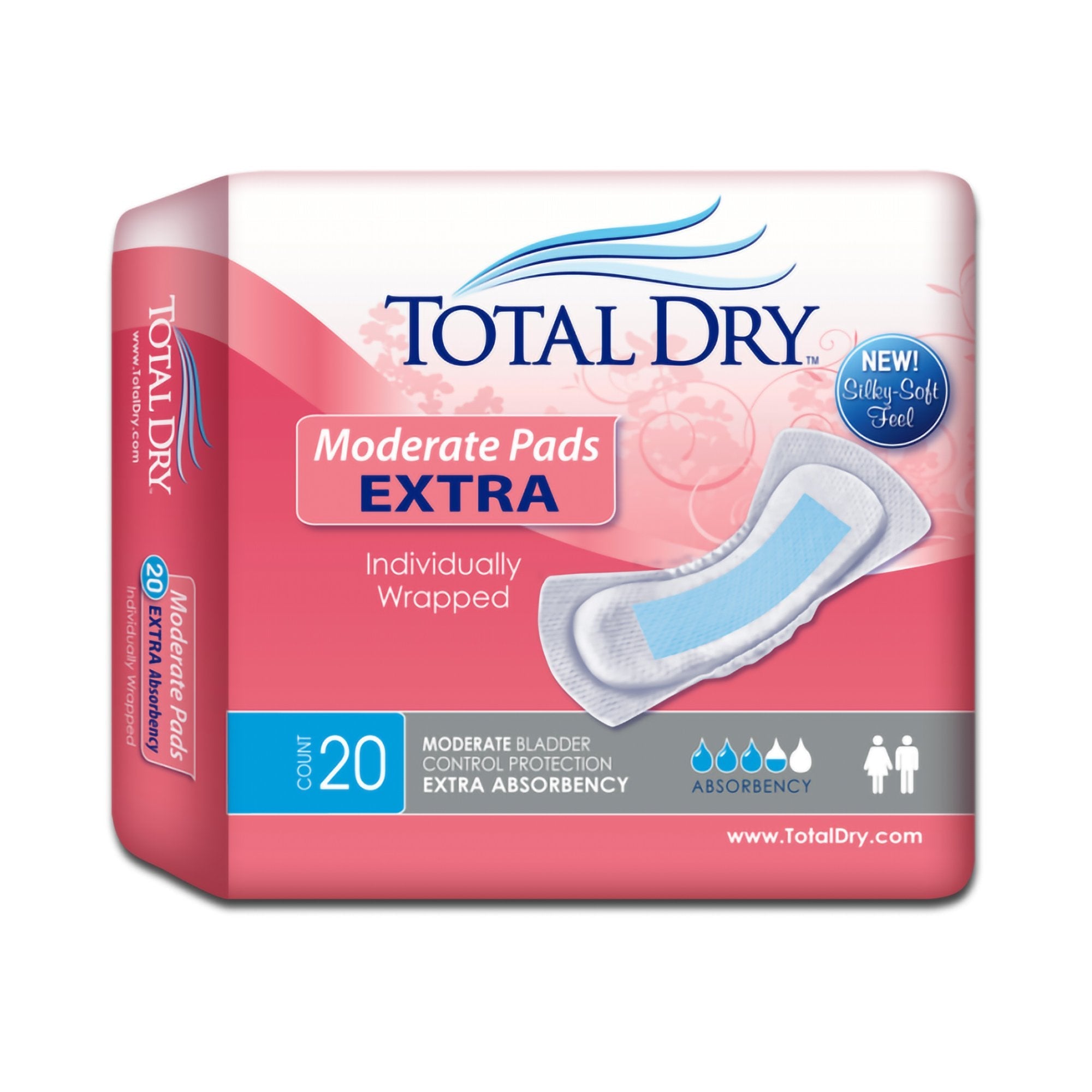 Secure Personal Care Products TotalDry Moderate Extra Bladder Control Pad, 11-Inch Length (180/CS)