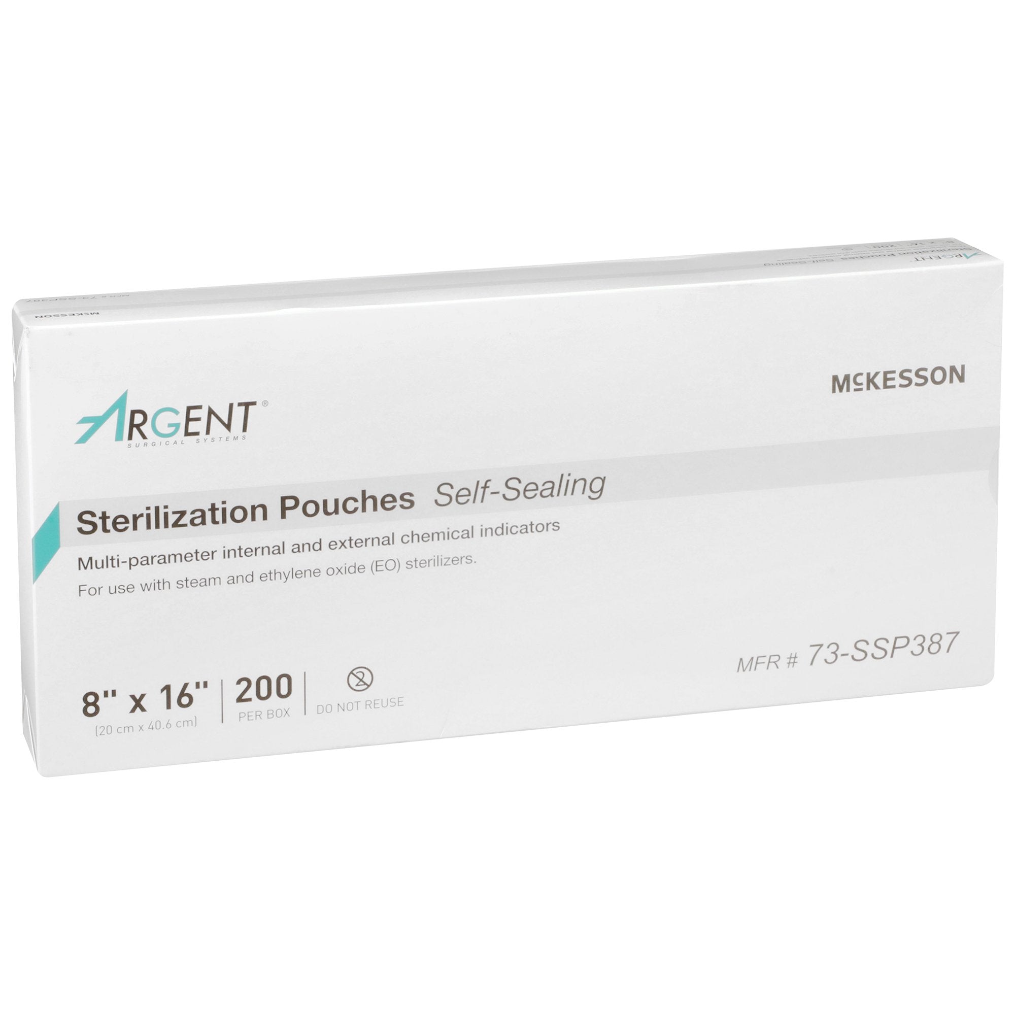 McKesson Brand McKesson Argent Sure-Check Sterilization Pouch, 8 x 16 Inch (5/CS)
