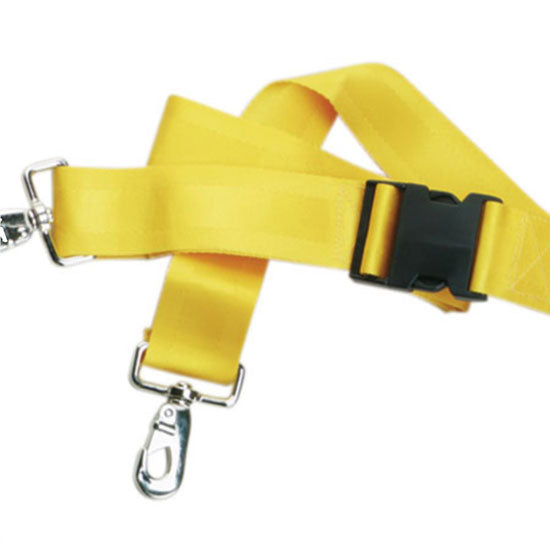 DMS Impervious Vinyl Strap - Plastic Double Adjust Buckle with Swivel Speed Clip 7 Feet - Yellow