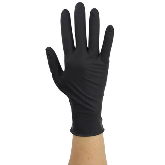 Dynarex Black Arrow Latex Exam Gloves - On Hand