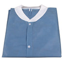 Dynarex Disposable Lab Coat (30/Case)  No Pockets - Blue - 2XL