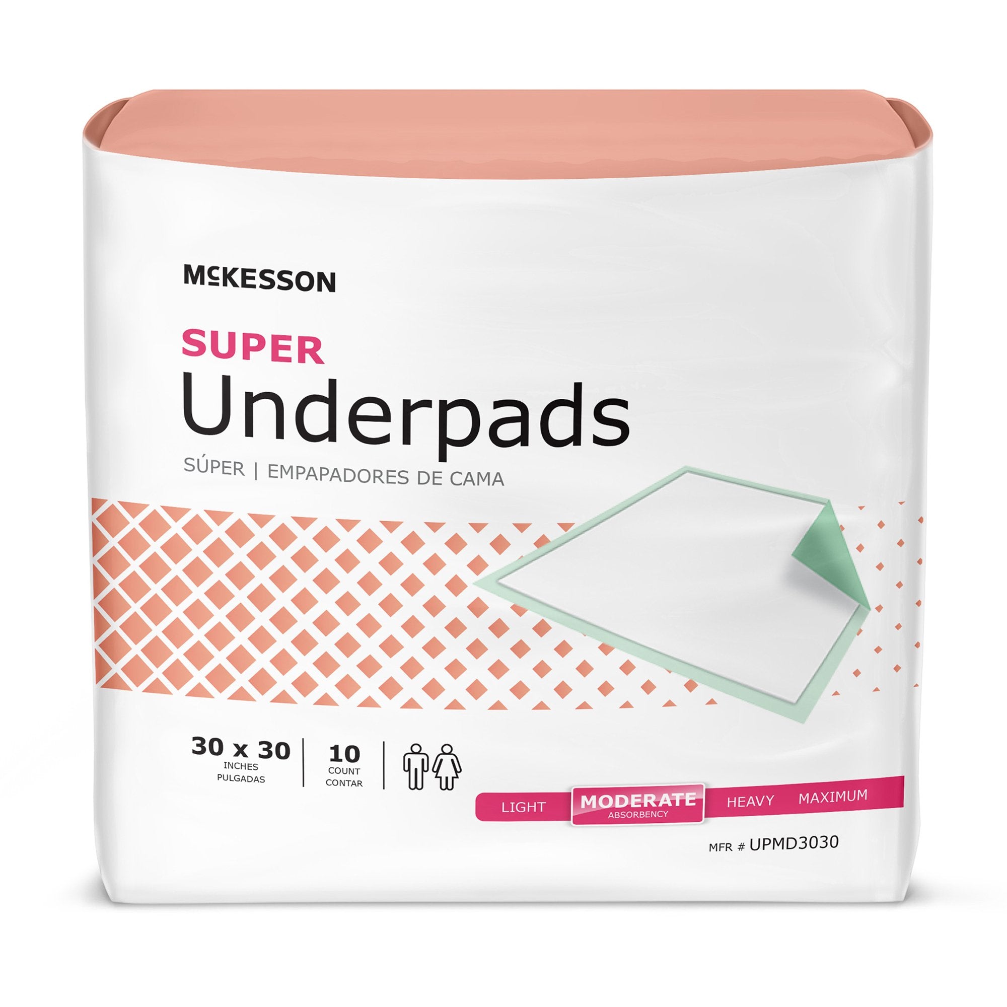 McKesson Brand McKesson Super Moderate Absorbency Underpad, 30 x 30 Inch (150/CS)