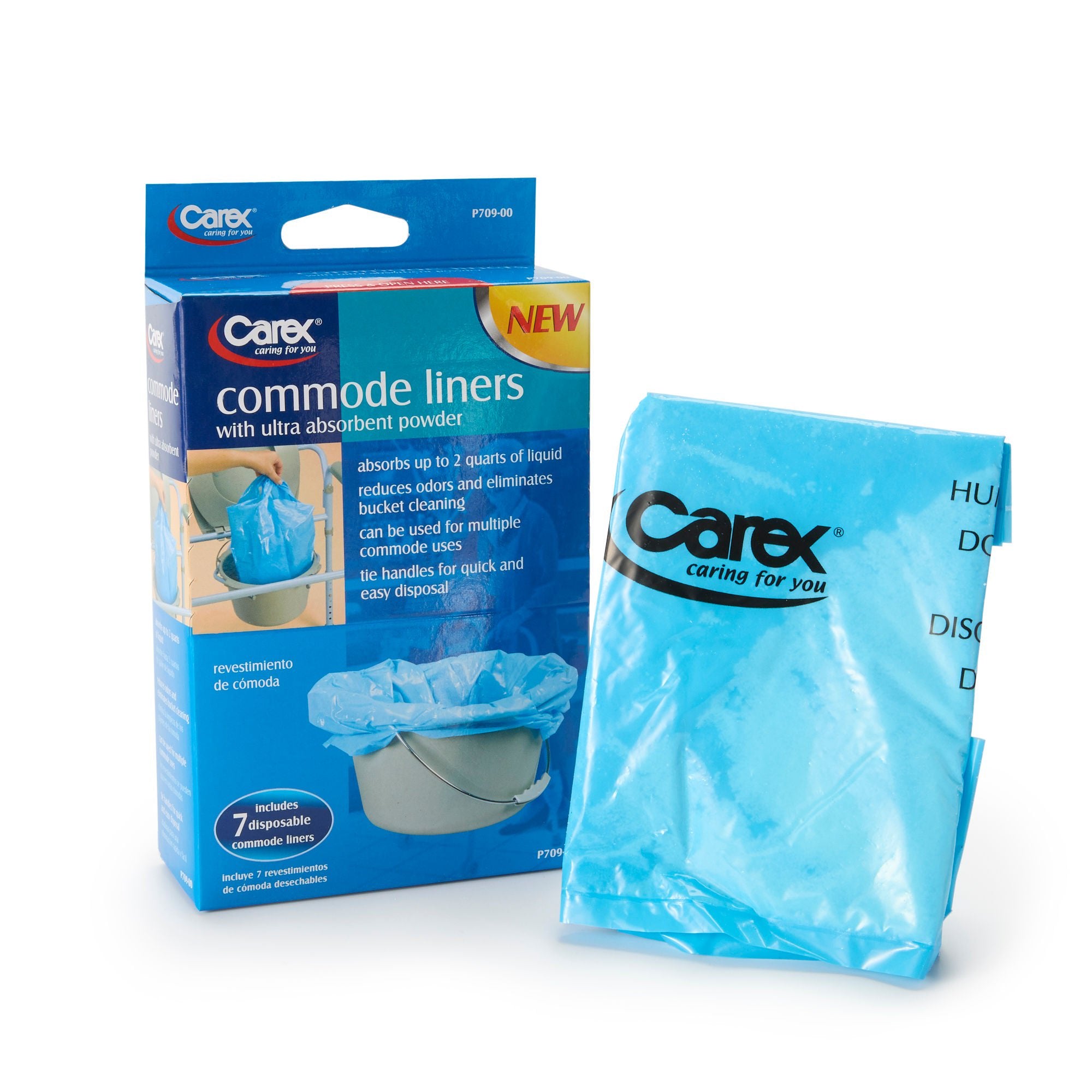Carex Commode Liner, 14 x 14 Inch (Case of 168)