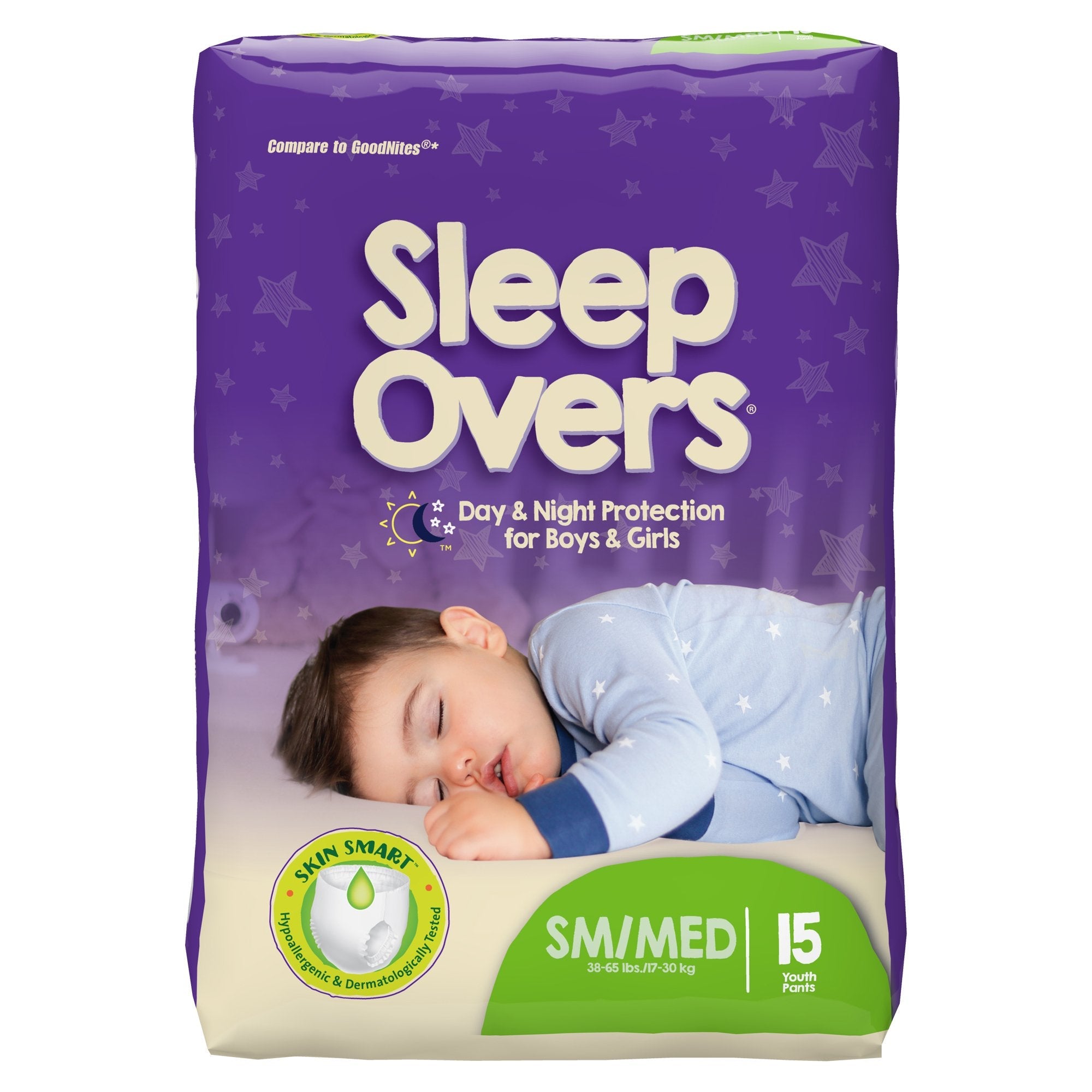 First Quality Products LLC Cuties Sleep Overs Absorbent Underwear, Small / Medium (4/CS)