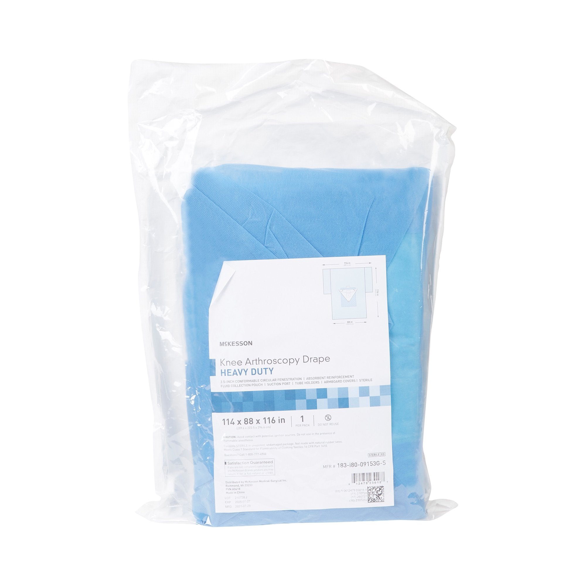 McKesson Brand McKesson Sterile Heavy-Duty Knee Arthroscopy Drape, 114 x 88 x 116 Inch (8/CS)