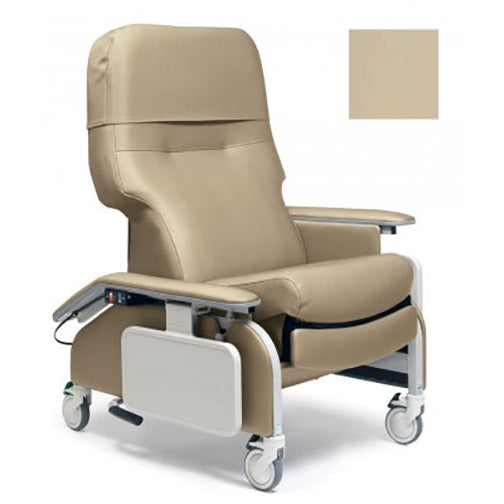 Graham-Field Lumex Deluxe Clinical Care Recliner With Drop Arms, Heat, & Massage - Warm Taupe