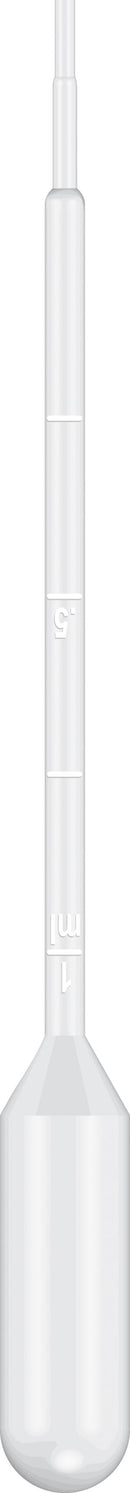 Simport Dropette Disposable Transfer Pipets  Graduated Pipet, 15cm Length, 5mL Capacity, Non-St