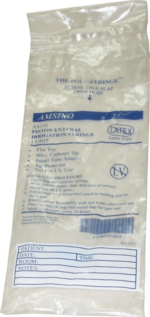 Amsino International, Inc. Amsino Amsure Pole Syringe Tip, Flat Top with Small Tip Adapter, Packed in Re