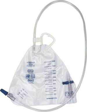 Amsino International, Inc. Amsino Amsure Urinary Drainage Bags Bag, Pear Shape, 2000mL, Bottom Draining, Universa