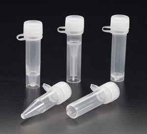 Simport Micrewtube Tubes With Lip Seal Screw Cap & Attachment Loop T336-5 - 1.5mL Tube, No Skirt, Non-Sterile, 1000/c