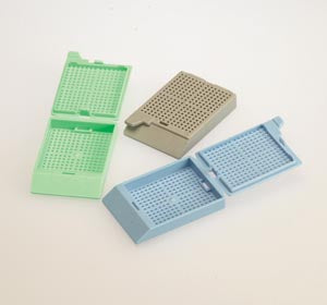 Simport Unisette Biopsy Cassette W/Lid Embedding Cassette & Lid, Orange, 500/bx, 3 bx/cs