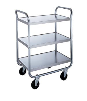 Lakeside Manufacturing, Inc. Lakeside Utility Carts - Stainless Steel Tubular Model Cart, 3 Shelves, 22"W x 36"L x 40 5/8"H, 500 lb Ca