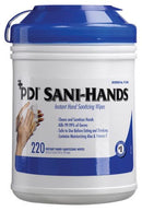 Pdi - Professional Disposables, Intl. Pdi Sani-Hands Instant Hand Sanitizing Wipes  Wipe, Lrg., 6" x 7½", 220/can, 6 can/cs (50 cs/plt