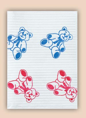 Crosstex International Crosstex Advantage Plus 3 Ply Towels 1 9" x 13", Teddy Bear, 500/cs