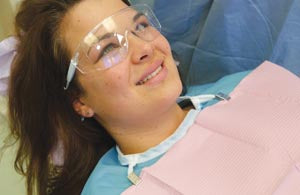 Crosstex International Crosstex Aprons - Plastic & Nylon Nylon Apron, Knee Length, 27" x 44", Blue