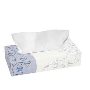 Georgia-Pacific Angel Soft Ps Premium Facial Tissue Premium Facial Tissue, Flat Box, White, 8.4"x7.5",