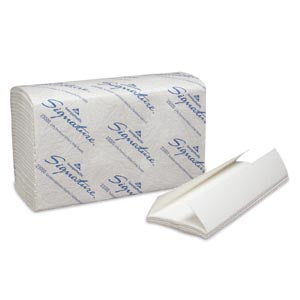 Georgia-Pacific Signature 2-Ply Premium Paper Towels  Premium C-Fold Paper Towels, 2-Ply, Paper Band, Wh