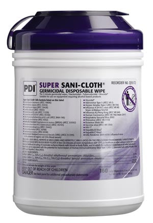 LTD QTY SANI CLOTH SUPERLG 6X6 160/CANISTER 12/CS