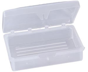 SOAP DISH HINGED CLEAR 100/CS