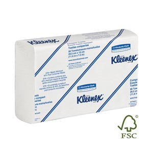 TOWEL SLIMFOLD WHT 90/PK24PK/CS