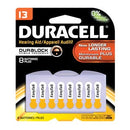 Duracell  Hearing Aid Battery  Hearing Aid Battery, Zinc , Size 13, 1.4V/1.45V, 8