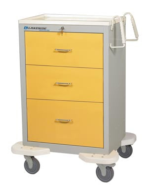 CART 3-DRAWER KEY LOCKTWO-TONE YEL (DROP)
