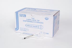 SYRINGE LUER LOCK 1ML ST100/BX 10BX/CS