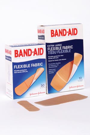 Johnson & Johnson Consumer Products J&J Band-Aid Flexible Fabric Adhesive Bandages All One Size Flexible Fabric Adhesive Bandages, 30