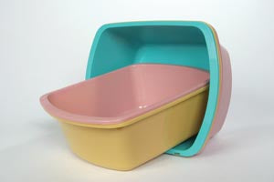 Medegen Rectangular Wash Basin Basin , Rectangular, 7 Qt/ 6.6L, Gray, 50/cs (42 c