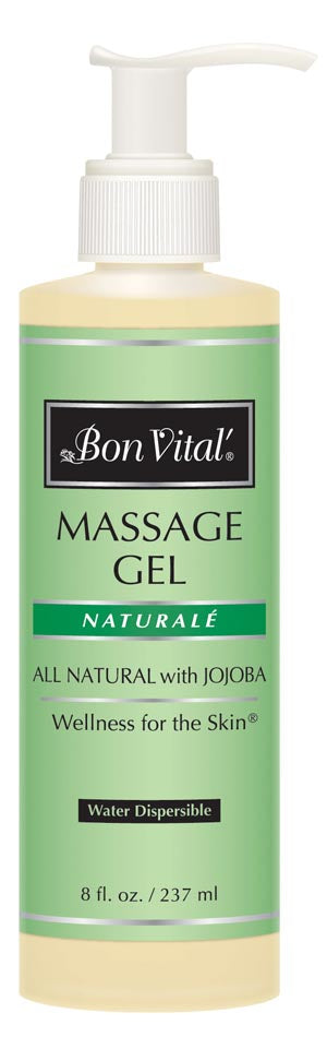 Hygenic/Performance Health Bon Vital Naturale' Massage Products Naturale' Massage Gel, 8 oz Bottle with Pump, 12/c